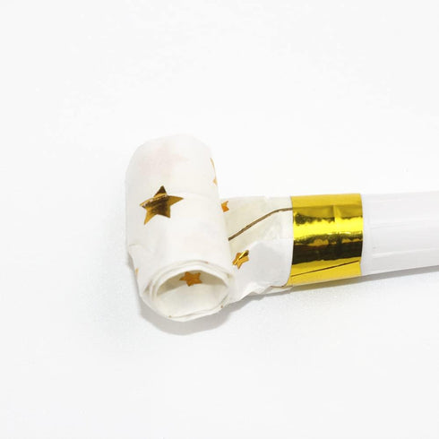 lasenersm 30 Pieces Party Blower Noisemakers, Funny Blowouts and Musical Party Horns in Golden