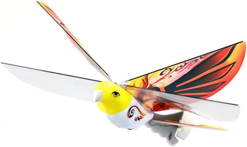 MUKIKIM eBird Orange Phoenix - Flying RC Bird Drone Toy for Kids. Indoor/Outdoor Remote Control Bionic Flapping Wings