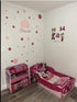 Wall Decor Dots, Polka Dot Wall Decals for Girls Room, Bedroom Kids Art Stickers (Lt & DK Pink)