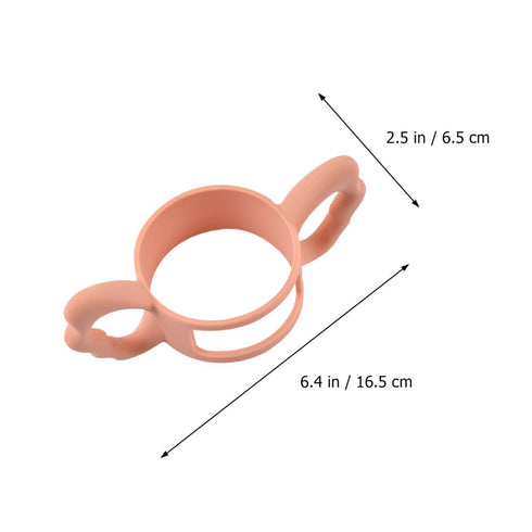 Soft Silicone Handle Feeding Bottle for Newborns - Anti-Colic Grip