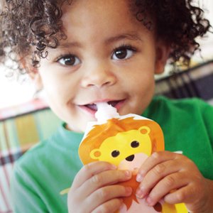 Squooshi Reusable Baby Food Pouches for Toddlers, BPA Free, Freezer Safe, Refillable for Applesauce Yogurt, 6 Pack