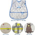 Baby Bib Waterproof with Snaps for Infants and Toddlers - 4pcs Food Catcher Bibs (Car, Puppy, Bear)