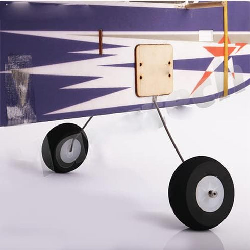 Heyiarbeit 1.5" RC Model Airplane Foam Wheel Super Light Tire and Wheel Sets, 2 Pcs PU Sponge Tire
