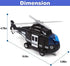 Liberty Imports Police Rescue Helicopter Friction Powered Toy Vehicle for Boys | Push and Go Chopper with Pretend Play