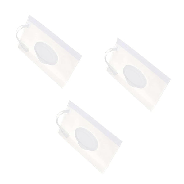 Galepromot 3 Pcs White Baby Wipe Case Travel Holder Keeps Wipes Moist Set