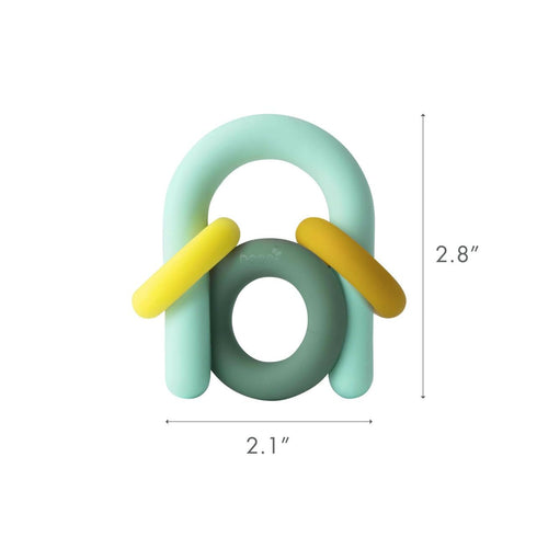 Boon Hoop Silicone Baby Teether - Soothing Teether for Infants - Ages 0 to 12 Months