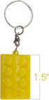 ArtCreativity Set of 12 Building Block Keychains, Fun Key Chains for Backpack, Purse, Luggage, Birthday Party Favors