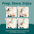 9oz, 2-Hole Pack 2 Shimi Baby Formula Bottles Refillable Formula Pods, Easy-to-Use Ultra-Durable Tritan Baby Bottles