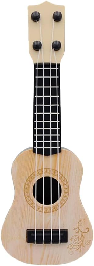 Kisangel Kids Toy Guitar - Ukulele Musical Instrument for Boys and Girls, Beige