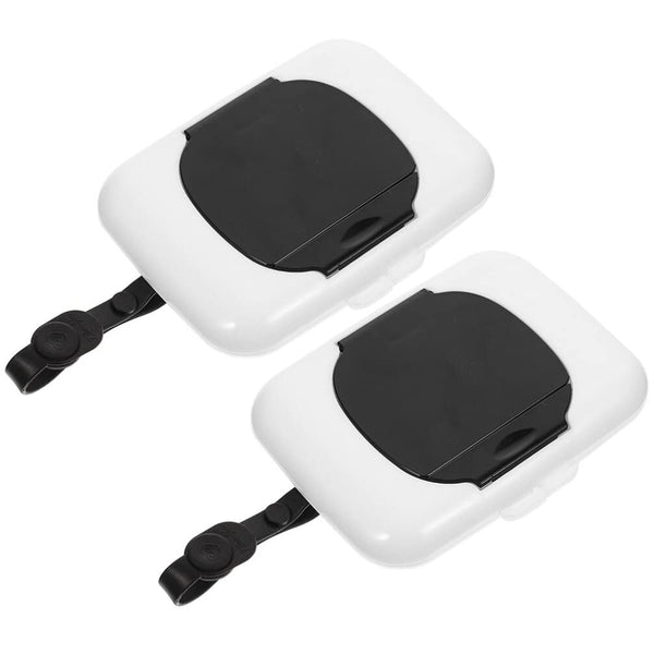 COHEALI Portable Baby Wipes Dispenser 2 Pack Reusable Travel Wipe Case with