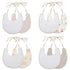 GZMM Baby Bib for Girls, Reversible Waterproof Handmade Cotton Drool Bib 0-12 Months, 2 Pack (Floral Mult-9)