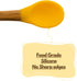 Baby Bamboo Feeding Spoon - 5.5" with Silicone Tip, BPA Free Toddler Food Spoons, Yellow 2 PACK