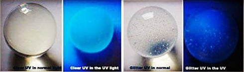 DSJUGGLING Clear UV Acrylic Juggling Ball - 76mm (Approx. 3 inch), Glowing Blue Under UV Space