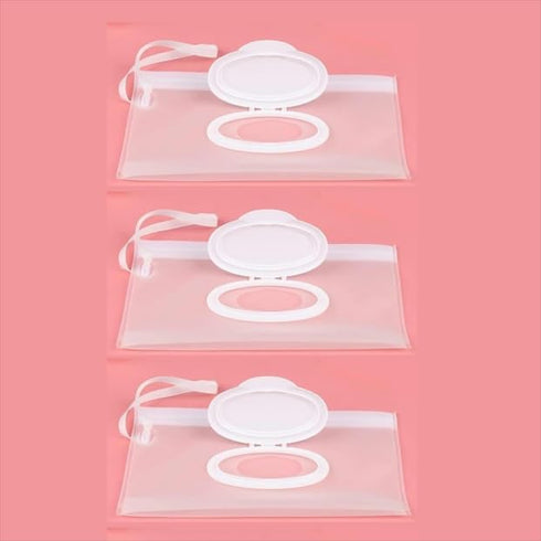 ZhangyiHot 3Pcs Baby Wipe Case Travel Holder Keeps Wipes Moist Set of Wet