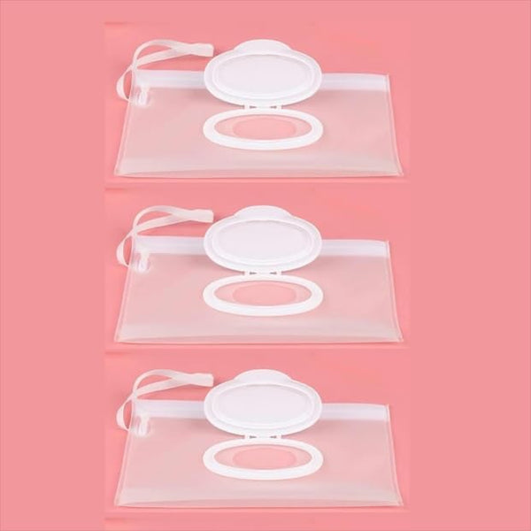 ZhangyiHot 3Pcs Baby Wipe Case Travel Holder Keeps Wipes Moist Set of Wet