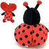 Big Size Ladybug Stuffed Animal Plush - Cuddly Lady Bug Toy with Red Wings and Black Bow