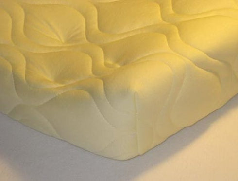 SHEETWORLD.COM Quilted Contoured Changing Table Pad Cover - Yellow - Made in USA