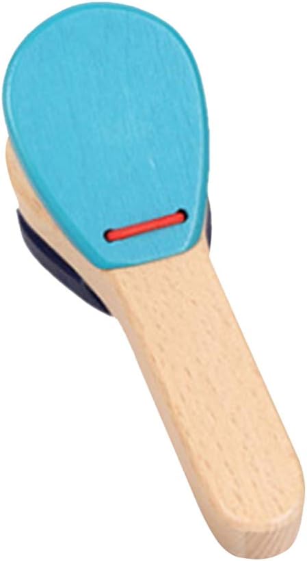 Toyvian Kids Wooden Toys - Musical Wooden Castanet Clapper - Educational Early Learning Percussion Instruments