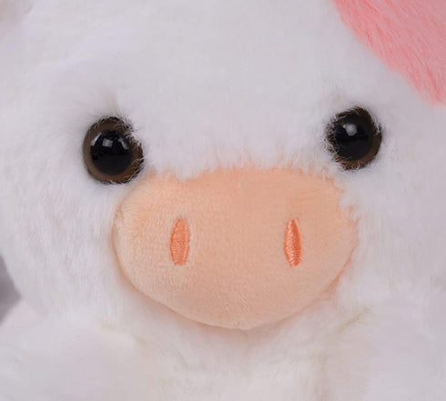 Cow Plush Toy, 7.8 Inches, Cartoon Cute Pink Cow Plush Pillow Stuffed Animal