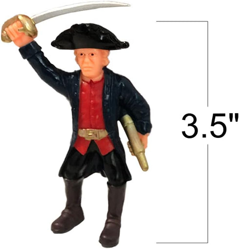 ArtCreativity Pirate Action Figures Playset, Set of 8 Plastic Pirates Figures in Assorted Poses, Toys for Kids