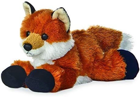 8"" Set) Aurora Mini Flopsi Foxxie Stuffed Animal & Finger Puppet Storybook Soft, Cuddly, Unique Orange Fox Plush Toy
