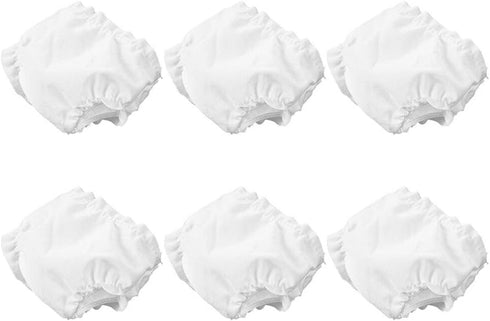 NUOBESTY White Doll Diapers - Baby Doll Underwear, Adjustable Reusable Doll Diapers, 6pcs