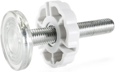 Pressure Mount Baby Gate Threaded Pivot Rod, 4-Pieces Mounting Bolt Kit for Stair Gate, Dog Gate, White