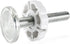 Pressure Mount Baby Gate Threaded Pivot Rod, 4-Pieces Mounting Bolt Kit for Stair Gate, Dog Gate, White