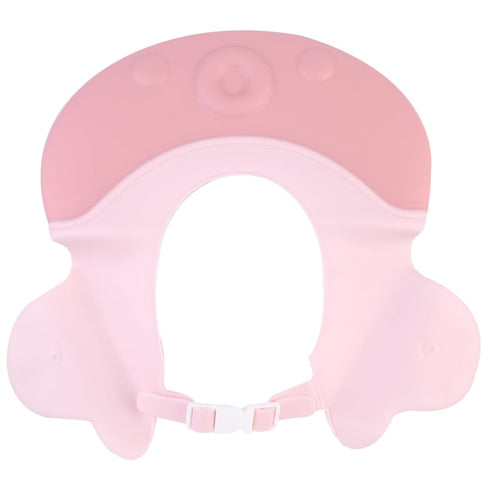 Toyvian Baby Shampoo Cap Adjustable Silicone Bath Hat with Cartoon Design Protecting