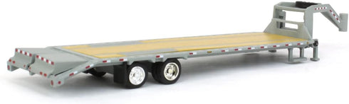 Greenlight 1/64 30391 Gooseneck Trailer Primer Gray with Red and White Conspicuity Stripes