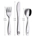 ANNOVA Kids Silverware 6 Pieces Children's Safe Flatware Set Stainless Steel - 2 x Safe Fork, 2 x Dinner Knife, 2 x Dinner Spoon, Toddler Utensils Safari, for Lunchbox (Elephant, Giraffe, Lion) by Annova