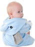 Baby Boy Bathrobes - Cute Hooded Infant Wash Waddle Robe, Soft Ultra Absorbent Toddler Towel