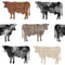 Changing Pad Cover - Linen Cows