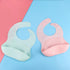 Silicone Baby Bibs, Waterproof Feeding Bibs with Food Catcher Pocket, Adjustable for Toddlers, 2 Pack Baby Essentials