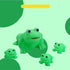 YUERFEILA 4Pcs Baby Bath Toys Rubber Green Frog Family Squeak Float Bath Ducks Bath Tub Shower Toys for Toddlers Boys