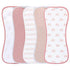 Ely's & Co. Baby Burp Cloths - 5pc Hourglass Shape with Extra