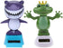 2pcs Solar Powered Dancing Toys - Swinging Animated Bobble Head Dancer Toy Car Decor Ornament Frog + Shark
