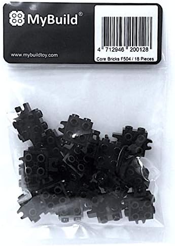 MyBuild Bricks Creative Building Bricks F504, 18 Pieces Mech Section Toy Building Block Spare Parts Socket and Clip