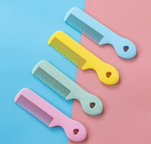 Tustao Pack 4 Of Round Tip Bristles Baby Cute Comb Baby Grooming For Sensitive Scalp Skin Newborn Essentials