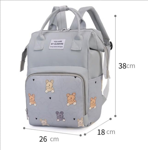 Generic backpack, mommy, Fashionable multi-functional baby bottle, diaper, casual daily life (blue)