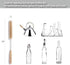 Hello Nature 4 Set Pcs Bamboo Bottle Brush by Long Handle Cleaning Brushes for Water Bottles, Baby Bottles & Glassware
