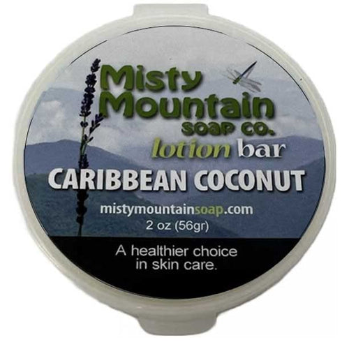 Misty Mountain Soap Co. Lotion Bars - Caribbean Coconut - Made with Natural Oils and Butters