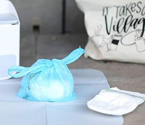 (6-Pack) 50 Count Nuby Diaper Disposal Bags for Baby - Disposable Bags - Fresh Baby Powder Scent - Blue
