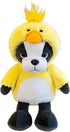 13 Inch French Bulldog Stuffed Animal, Cosplay as Yellow Duck Plush Toy in Duck Costume