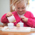 Set Set 26 Set 3-5 Wooden Tea for Little Girls, Pretend Play Tea Party Toy with PCS Play Kitchen Accessories, Princess