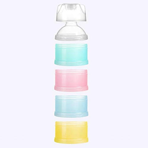 Ginwrek 4 Baby Milk Dispenser Layer Milk Powder Dispenser, Formula Powder Scoop, Infant Formula Infant Food Box