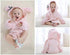 Ultra Absorbent Pink Dog Hooded Bathrobe for Girls - Terry Cotton