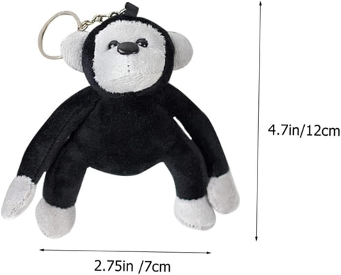 2pcs Plush Monkey Keychains, Stuffed Orangutan Gorilla Keyrings, Cute Animals for Backpacks, Monkey Stuffed Animal