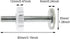 Pressure Mount Baby Gate Threaded Pivot Rod, 4-Pieces Pivot Screw Mounting Bolt Kit for Stair Gate Dog Gate (White)