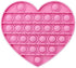 Pink Heart Pop Bubble Fidget Sensory Toy for Kids, Xmas Gift with Alphabets, Birthday Party Prize
